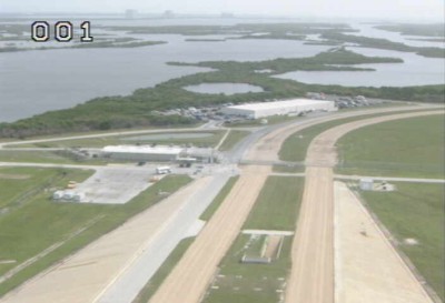 The crawler transporter has now left launch pad 39A at Kennedy Space Center.