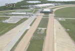 The crawler-transporter heading back from the launch pad. Source: NASA Webcam.
