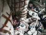 Peggy Whitson (upper right) and Yuri Malenchenko inside the Soyuz during the climb to orbit. Credit: NASA TV 