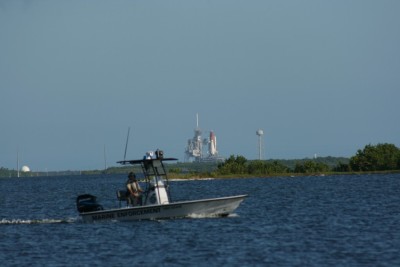 The waterways are patrolled, too (seen from NASA causeway).