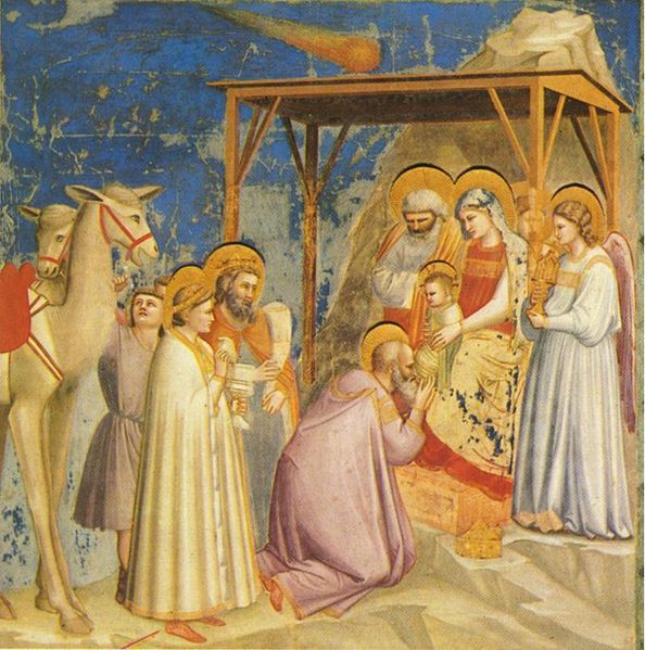 Bild "Adoration of the Magi" von Giotto (Weihnachtsstern)