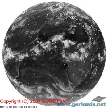 Wolken auf der Erde - vom Satelliten aus gesehen